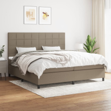 vidaXL tópszínű szövet rugós ágy matraccal 200 x 200 cm ágy és ágykellék