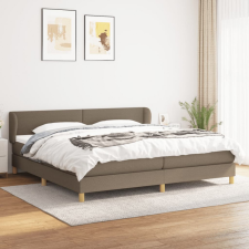 vidaXL tópszínű szövet rugós ágy matraccal 200 x 200 cm ágy és ágykellék