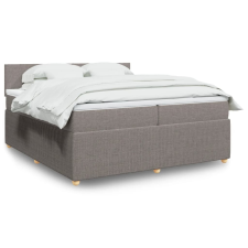 vidaXL tópszínű szövet rugós ágy matraccal 200 x 200 cm ágy és ágykellék