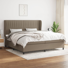 vidaXL tópszínű szövet rugós ágy matraccal 200 x 200 cm ágy és ágykellék