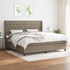 vidaXL tópszínű szövet rugós ágy matraccal 200 x 200 cm ágy és ágykellék