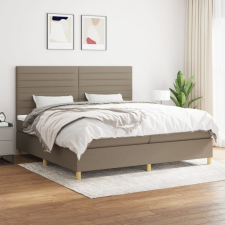 vidaXL tópszínű szövet rugós ágy matraccal 200 x 200 cm ágy és ágykellék