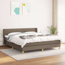 vidaXL tópszínű szövet rugós ágy matraccal 200 x 200 cm ágy és ágykellék