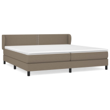 vidaXL tópszínű szövet rugós ágy matraccal 200 x 200 cm (3126193) ágy és ágykellék