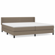 vidaXL tópszínű szövet rugós ágy matraccal 200 x 200 cm (3129821) ágy és ágykellék