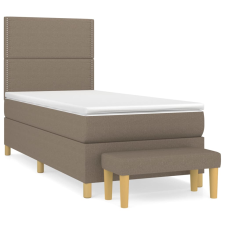 vidaXL tópszínű szövet rugós ágy matraccal 80 x 200 cm ágy és ágykellék