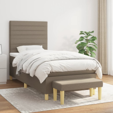 vidaXL tópszínű szövet rugós ágy matraccal 80 x 200 cm ágy és ágykellék
