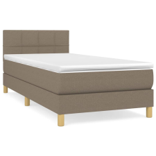 vidaXL tópszínű szövet rugós ágy matraccal 80 x 200 cm (3140573) ágy és ágykellék