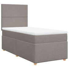 vidaXL tópszínű szövet rugós ágy matraccal 80 x 200 cm (3291104) ágy és ágykellék