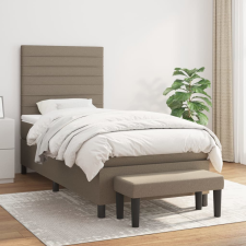 vidaXL tópszínű szövet rugós ágy matraccal 90 x 190 cm ágy és ágykellék