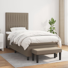 vidaXL tópszínű szövet rugós ágy matraccal 90 x 190 cm ágy és ágykellék