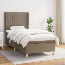 vidaXL tópszínű szövet rugós ágy matraccal 90 x 190 cm ágy és ágykellék