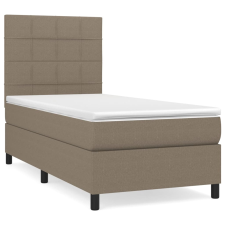 vidaXL tópszínű szövet rugós ágy matraccal 90 x 190 cm (3141741) ágy és ágykellék