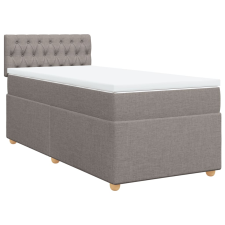vidaXL tópszínű szövet rugós ágy matraccal 90 x 190 cm (3286546) ágy és ágykellék