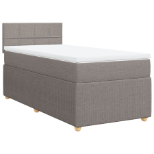 vidaXL tópszínű szövet rugós ágy matraccal 90 x 190 cm (3287315) ágy és ágykellék