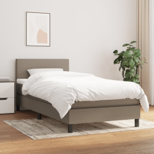 vidaXL tópszínű szövet rugós ágy matraccal 90 x 200 cm ágy és ágykellék