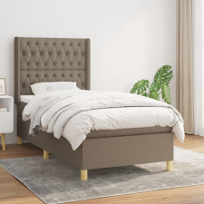 vidaXL Tópszínű szövet rugós ágy matraccal 90 x 200 cm ágy és ágykellék
