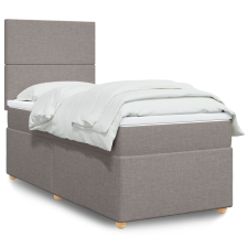 vidaXL tópszínű szövet rugós ágy matraccal 90 x 200 cm ágy és ágykellék