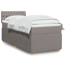 vidaXL tópszínű szövet rugós ágy matraccal 90 x 200 cm ágy és ágykellék