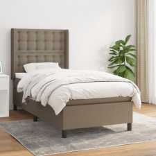 vidaXL tópszínű szövet rugós ágy matraccal 90 x 200 cm ágy és ágykellék