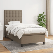 vidaXL tópszínű szövet rugós ágy matraccal 90 x 200 cm ágy és ágykellék
