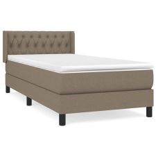 vidaXL tópszínű szövet rugós ágy matraccal 90 x 200 cm (3129925) ágy és ágykellék