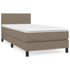 vidaXL tópszínű szövet rugós ágy matraccal 90 x 200 cm (3139869) ágy és ágykellék