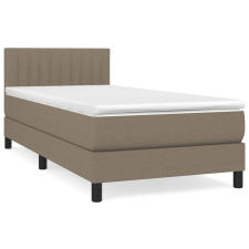 vidaXL tópszínű szövet rugós ágy matraccal 90 x 200 cm (3140189) ágy és ágykellék