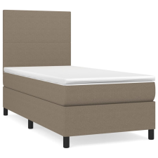 vidaXL tópszínű szövet rugós ágy matraccal 90 x 200 cm (3141589) ágy és ágykellék