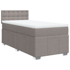 vidaXL tópszínű szövet rugós ágy matraccal 90 x 200 cm (3286969) ágy és ágykellék