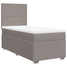 vidaXL tópszínű szövet rugós ágy matraccal 90 x 200 cm (3291548) ágy és ágykellék