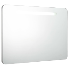 vidaXL tükrös fürdőszobaszekrény LED világítással 80 x 9,5 x 55 cm (285120) fürdőszoba bútor
