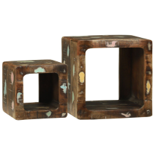 vidaXL TV Egység 36x36x30 cm Tömör Fa Újrahasznosított bútor