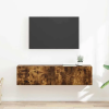  vidaXL TV Fali Szekrény 2 pcs Füstölt tölgy 60 x 31 x 29,5 cm Faanyag