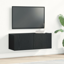 vidaXL TV faliszekrények (2 db) - Fekete tölgy, 80x30x30 cm, MDF-ből készült bútor