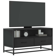 vidaXL TV-szekrény - Fekete - Fa/Fém - 80x34,5x40 cm bútor