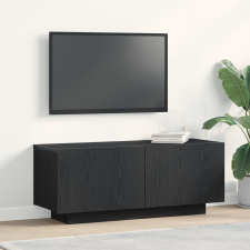 vidaXL TV Szekrény Fekete Tölgy 100x35x40 cm Műanyag Fa bútor
