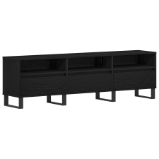 vidaXL TV Szekrény Fekete Tölgy 150x30x44,5 cm Műanyag (862880) bútor