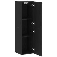 vidaXL TV Szekrény Fekete Tölgy 30,5x30x110 cm Készített Fa (862572) bútor