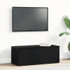 vidaXL TV szekrény Fekete Tölgy 80x34x30 cm Mérnöki Fa
