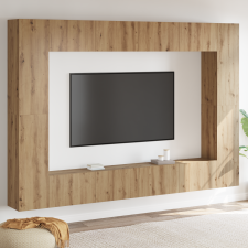 vidaXL TV szekrény garnitúra 8 pcs kézműves tölgy Közepes Faanyag bútor
