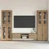 vidaXL TV szekrény garnitúra FLORIN 3 pcs Artisan tölgy Faanyag