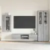 vidaXL TV szekrény garnitúra FLORIN 3 pcs Szürke Sonoma Faanyag
