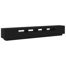 vidaXL TV Szekrény LED Fénnyel Fekete Tölgy 260x35x40 cm Összeszerelve (3333064) bútor