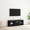 vidaXL TV szekrény LED fénnyel, fekete tölgy színben, 120x35x40 cm