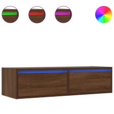 vidaXL TV szekrény LED világítással barna tölgy 100X35,5x25 cm (860244) bútor