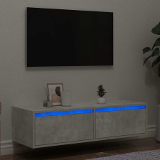 vidaXL TV szekrény LED világítással beton szürke 100X35,5x25 cm bútor