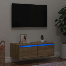 vidaXL TV szekrény LED világítással sonoma tölgyfa 75x35,5x25 cm bútor