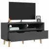 vidaXL TV-szekrény - Modern - Szürke - 90x40x48,5cm