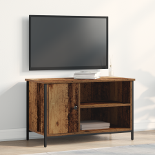 vidaXL TV Szekrény Régi Fa 80x40x50 cm Mérnöki Fa és Acél bútor